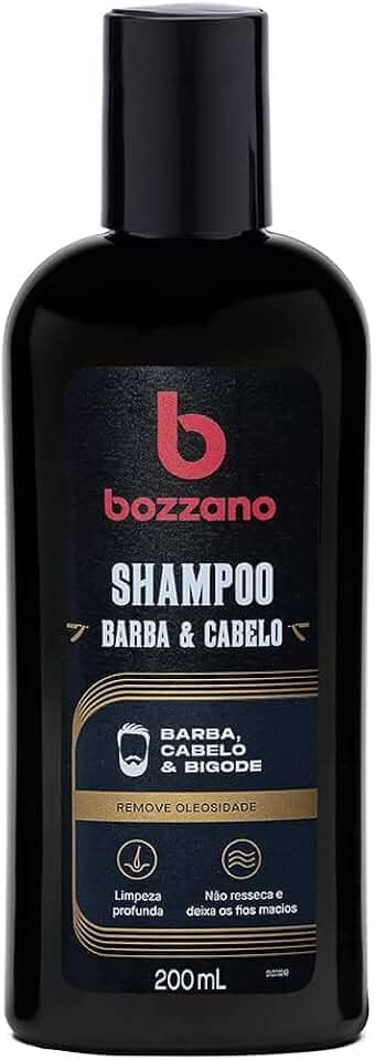 Bozzano Shampoo Para Barba Cabelo E Bigode 200Ml