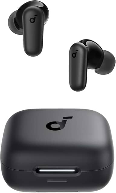soundcore P30i da Anker, Fone de Ouvido Bluetooth 5.4 com Cancelamento de Ruído Adaptativo, Graves Poderosos, 45H de Reprodução, Estojo 2-em-1 com Suporte para Celular, IP54, Fone sem fio TWS, Preto