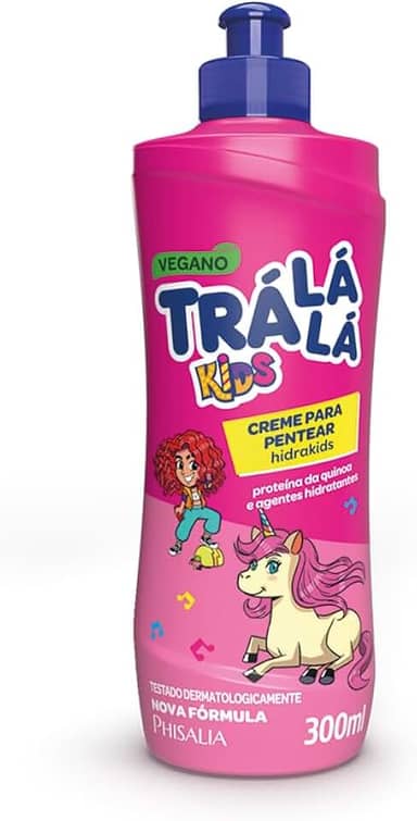 Trá Lá Lá Creme De Pentear Hidrakids Personagem Kids Rosa 300 Ml