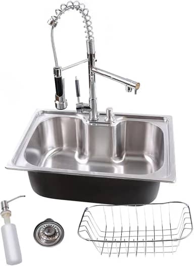 Kit Cuba Gourmet Cozinha Aço Inox 50x40cm E Torneira Gourmet
