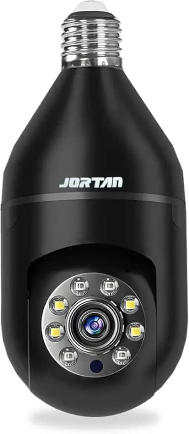 Câmera Lâmpada Wi-Fi 1080P Full HD 360° – Visão Noturna, Detecção Humana Inteligente, Áudio Bidirecional, Gravação em Nuvem e MicroSD até 128GB (preto)