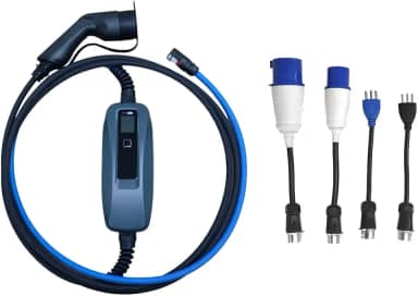 Carregador Portátil para Carro Elétrico Ultraflex, 7,2 kW, Bivolt, Cabo T2 com 5m, Kit com 4 Plugues
