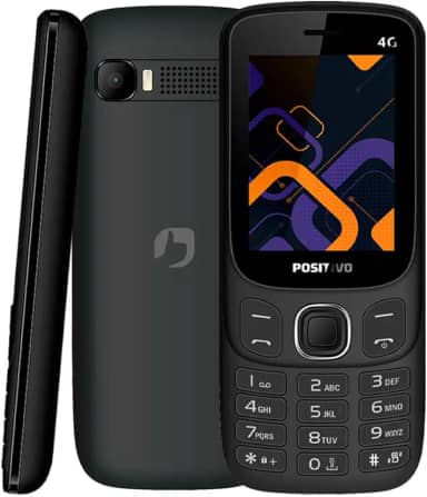 Celular Positivo P41 4G, Tela 2.4', 32MB RAM, Dual SIM, Rádio FM, Bateria 1000mAh - Preto