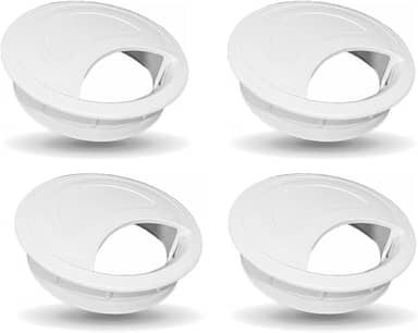 Kit com 4 Unidade Acabamento Passa Fio 60mm Organizador de cado Elétrico Mesa Computador