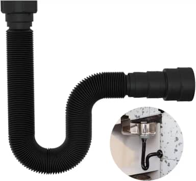 Sifão Sanfonado Universal 73cm Preto | Valeplast