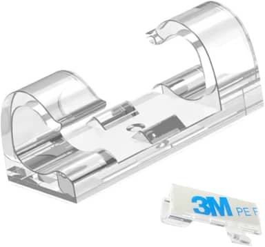 Kit 20 Pcs Passa Fio Organizador De Fios Cabos Adesivo Autocolante Dupla Face Autocolante Parede Clipe Adesivo Organizador de Fios Cabos para Mesa Escritório Transparente