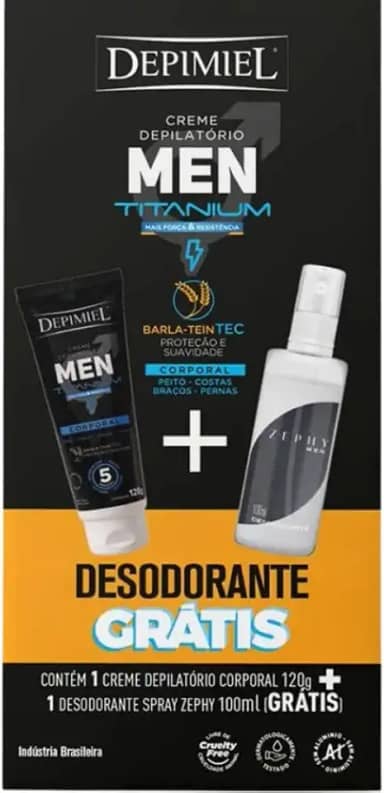 DEPIMIEL KIT CREME DEPILATORIO TITANIUM 120G+DEO MEN 100ML
