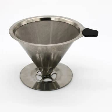 Coador de Café Filtro Inox Reutilizável Premium Peneira de Aço Durável e Sustentável Sem Uso de Papel Econômico Fácil de Usar e Limpar Preserva o Sabor Natural do Café