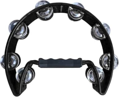 Pandeirola Pandeiro Meia Lua Cajon Percussão (PRETO)