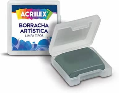 Borracha Artistica Maleável Limpa Tipos Acrilex Quadrada