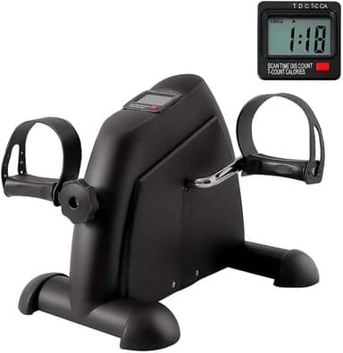 Mini Bicicleta Ergométrica Portátil para Fisioterapia – Exercitador de Pernas e Braços com Ajuste de Intensidade e Tela LCD – Compacta e Silenciosa