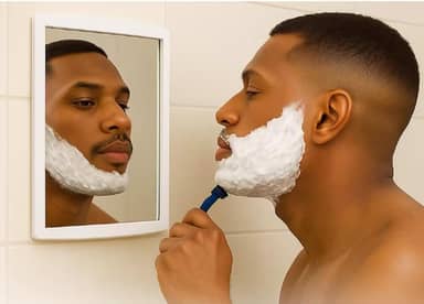 Espelho Quadrado 17 cm com Ventosa para Box de Vidro – Portátil Antiembaçante para Barbear Maquiagem (Branco)