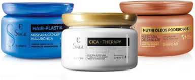 Eudora Kit Siàge Cronograma Capilar: Nutri Óleos Poderosos 250g + Cica Therapy 250g + Hair-Plastia 250g