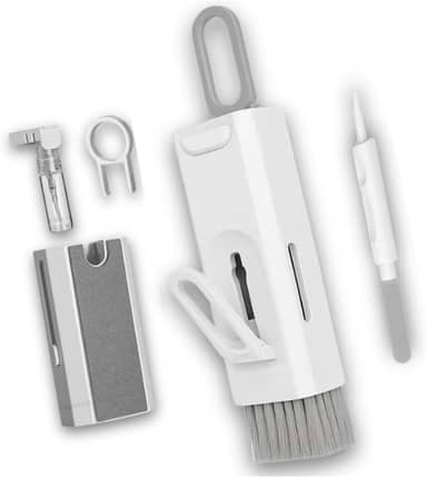 Escova de Limpeza Kit 8 em 1 para Teclado, Fone de Ouvido, Tela de Computador e Celular, Kit Multifuncional Limpador e Removedor de teclas, Ferramenta Completa para Limpeza Eletrônica
