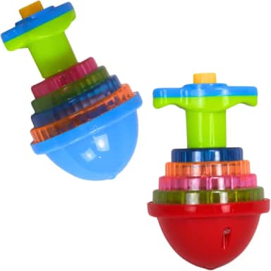 Pião Lançador Eletrônico Musical Luz Som Infantil Brilhante Sortido - Castela