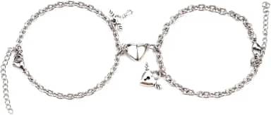 Pulseiras Magnéticas Casal Namorados Chave E Coração Kit