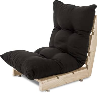 Futon Dobrável de Espuma Solteiro Preto 120x60cm - BF Colchões…