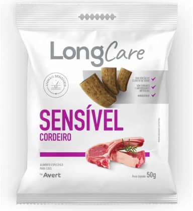 Petisco Natural Para Cães LongCare Sensível Cordeiro Avert 50g