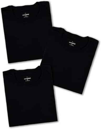 Kit 3 Camisetas Básicas Masculinas Sandrini Preto ou Sortido Algodão Premium Conforto Casual Dia a Dia