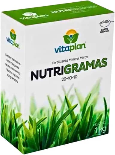 Fertilizante Adubo Mineral Nutrigramas Para Gramas e Gramados Sempre Verde Bem Nutrido 1kg