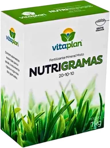Fertilizante Adubo Mineral Nutrigramas Para Gramas e Gramados Sempre Verde Bem Nutrido 1kg