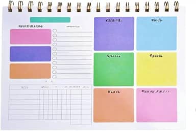 Planner Semanal Colorido 50 Folhas Para Organização de Tarefas Agenda Anotações Estudo Trabalho