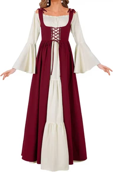 Fantasia feminina renascentista, vestido medieval, fantasia de Halloween