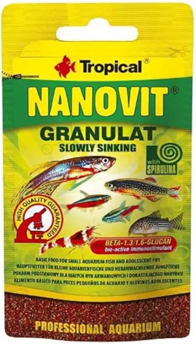 Tropical Ração Para Peixes Nanovit Granulat 10G Para Peixes