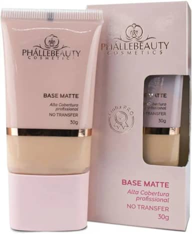 Base Matte Alta Cobertura Cor 3 Phallebeauty 30g