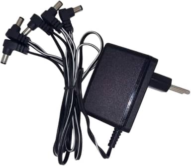 Fonte Pedal Pedaleira 9v 1A Bivolt P/ 5 Pedais Com Led