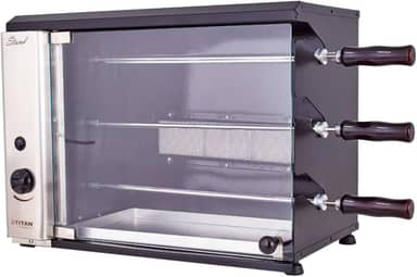Churrasqueira a Gás de Bancada para 3 Espetos Stand GN 127V - Titan Eletro