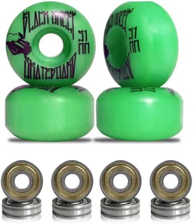 Roda para Skate Black Sheep 51mm Verde Dureza 90a com Rolamentos ABEC-5