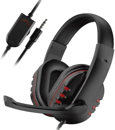 Headset Gamer com Fio Microfone Entrada P3 Fone de Ouvido Anti Ruído - Headphone Compatível com Principais Video Games e PC Controlador de volume
