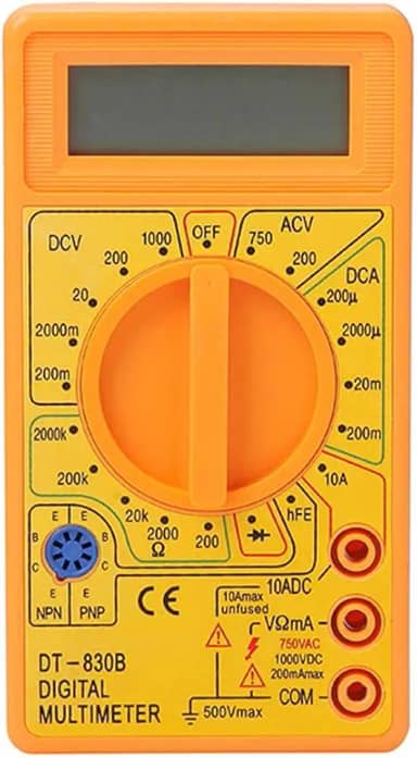 Multímetro Digital Portátil DT830B Prático Display Grande Pontas de Prova