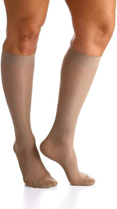 Meia 3/4 Panturrilha 120B 15-20 Mmhg Ponteira Fechada Sigvaris Natural Médio