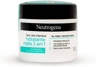 Neutrogena Hidratante Facial Matte 3 em 1 Face Care Intensive, 100g