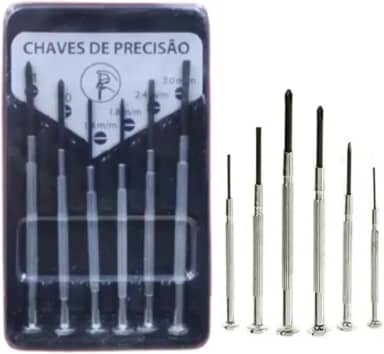 Conjunto de mini chave de fenda com estojo, kit de chave de fenda de precisão com 6 chaves de fenda de ponta plana e Phillips -SHACK