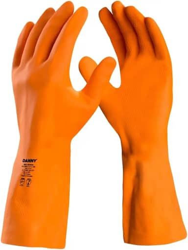 Danny Luva De Látex Reforçado Laranja Max Orange -