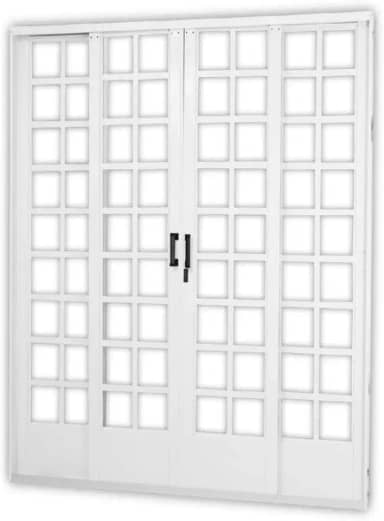 Porta de Correr 4 Folhas Divisor Quadri Mgm Branco