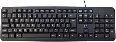 Teclado com Fio Slim Multi USB com Teclas Silenciosas, Design Compacto e Cabo de 1,5m – Preto TC065