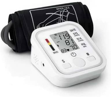 Medidor de Pressão Arterial Digital Automático de Braço Aparelho Portátil Detecta Hipertensão, Arritmia, e Batimentos Irregulares, Monitor Inteligente com Tela LCD Grande, Memória para Leituras