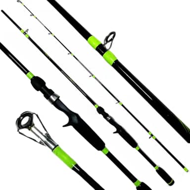 VARA DE PESCA PARA CARRETILHA SHARA LAGARTO 6'0" (1.83M) - 08-17LB - 2 PARTES - FIBRA DE VIDRO, TUCUNARE - PACU - PESCA ESPORTIVA