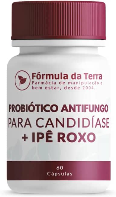 Probiótico Feminino para Candidíase + Ipê Roxo 150mg Frasaco com 60 Cápsulas