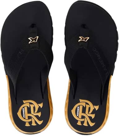 Chinelo Kenner Rakka Gold Flamengo Preto