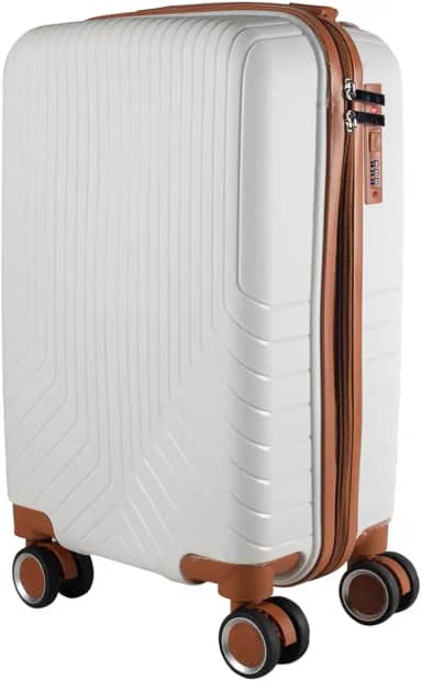 Mala de bordo em Polipropileno 4 rodas 360º - AeroMalas Sérvia (Branco)