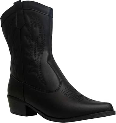 Bota Texana Feminina Boiadeira Western Country Cano Médio