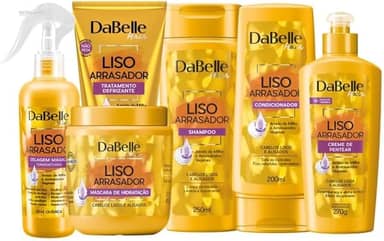 Dabelle Liso Arrasador Tratamento Hidratação Defrizante Creme Leave-in Protetor Térmico Capilar