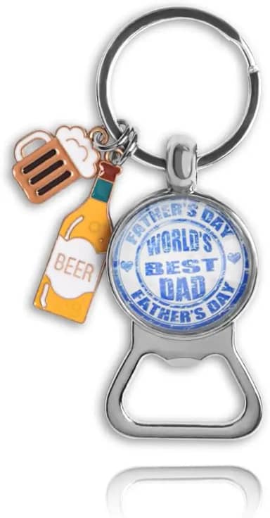 Presente de aniversário para pai pai pai de filha filho melhor pai do mundo abridor de garrafa chaveiro para pai pai presentes de Natal para pai chaveiro engraçado para pai pai pai chaveiro engraçado