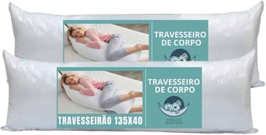 Kit 2 Travesseiro De Corpo xuxão imperméavel Pillow 40cm X 1,30m