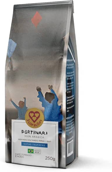3 Corações Café Torrado e Moído Gourmet Portinari, Notas Trufadas, 250G